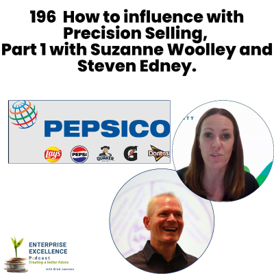 episode 196 How to influence with Precision Selling, Part 1 with Suzanne Wooley and Steven Edney artwork
