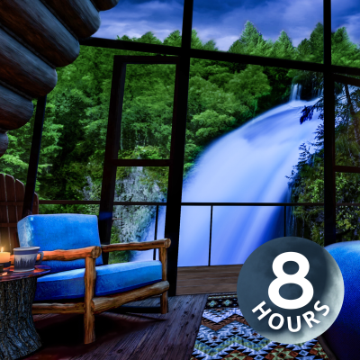 episode Sleep to Waterfall Sounds in Luxury Forest Cabin | 8 Hours artwork