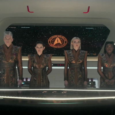 episode Star Trek: Strange New World S3, E8 - “Four-and-a-Half Vulcans” artwork