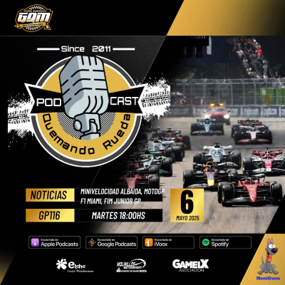 episode T6 - GP116 / Noticias Minivelociad Valenciano Albaida, Motogp, F1 Miami, Fim JuniorGP artwork