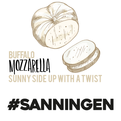 episode Buffel mozzarella sunny side up with a twist - Sanningen med Svartzonker och Robbo artwork