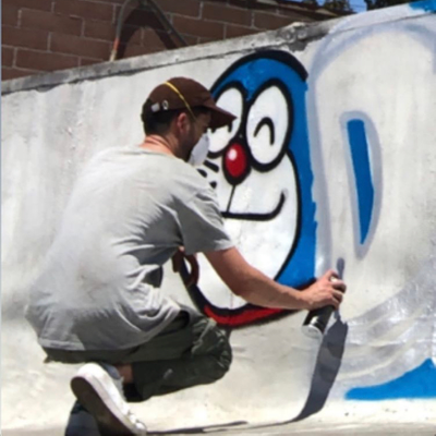 episode BRUSH 10: Darin, muralist, cartoon and visual artist artwork