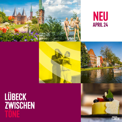 episode Lübeck hören, mit Günter Grass tanzen, Kunst und Kuchen schmecken im April artwork