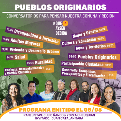 episode PUEBLOS ORIGINARIOS| CICLO DE CONVERSACIONES PARA PENSAR NUESTRA COMUNA Y REGION artwork