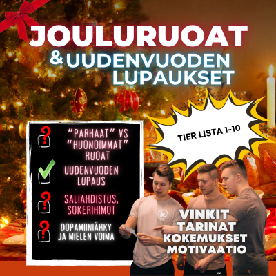 episode #48: Jouluruokien OPTIMOINTI ja UUDENVUODEN LUPAUKSET, jotka pitävät 🎅🏼 Dopamiiniähky. Saliahdistus. Mielen voima. artwork