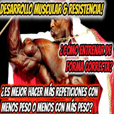 episode Pesas, Desarrollo muscular y resistencia. ¿Es mejor hacer mas repeticiones con menos peso o con mas peso? artwork