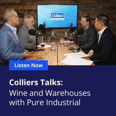 episode Colliers Talks: Wine and Warehouses with Pure Industrial artwork