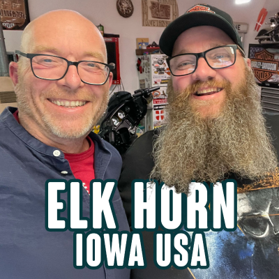 episode ELK HORN, IOWA: Ghosts in the Cemetery and Beers With the Big-Bearded Mayor in His Harley Garage artwork