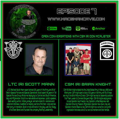 episode Mac's Man Cave Chats EP 7 W LTC(R) Scott Mann and CSM(R) Brian Knight artwork