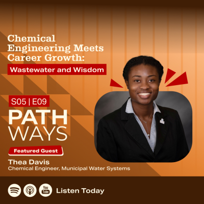 episode 51. Chemical Engineering Meets Career Growth: Wastewater & Wisdom, with Thea Davis artwork