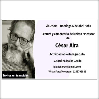 episode #43 Isaías Garde - Lectura y comentario del relato "Picasso" de César Aira artwork