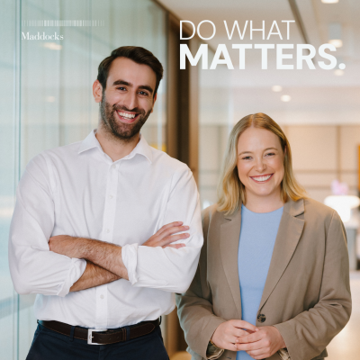episode Do What Matters | New Beginnings – Our journey from students to lawyers & podcasters at Maddocks artwork