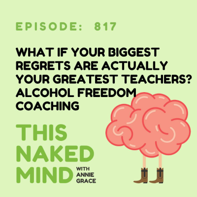 episode What If Your Biggest Regrets Are Actually Your Greatest Teachers? | Alcohol Freedom Coaching | E817 artwork