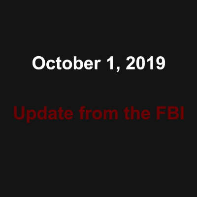 episode 34: October 1st, 2019 Update from the FBI artwork