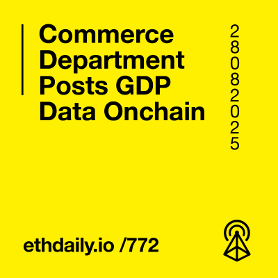 episode U.S. Commerce Department Posts GDP Data Onchain artwork