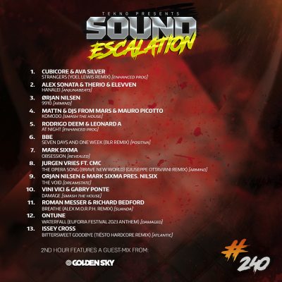 episode TEKNO pres. Sound Escalation 240 with Golden Sky artwork