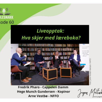 episode SS 60: Hva skjer med læreboka? Live opptak fra NFFOs læremiddelseminar. artwork