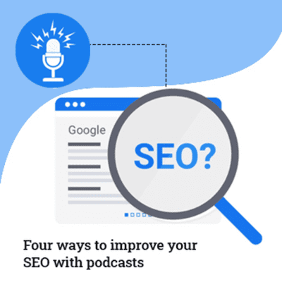 episode 4 ways to improve your SEO with podcasts. artwork