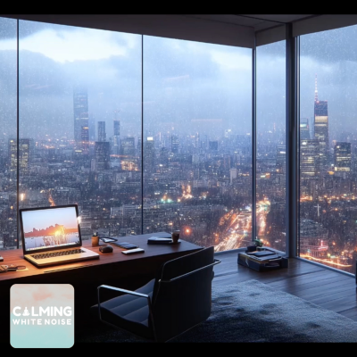 episode Heavy Rain & Rolling Thunder Over the City at Night | White Noise for Sleep or Focus artwork