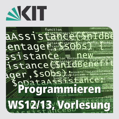 Programmieren, WS12/13, Vorlesung