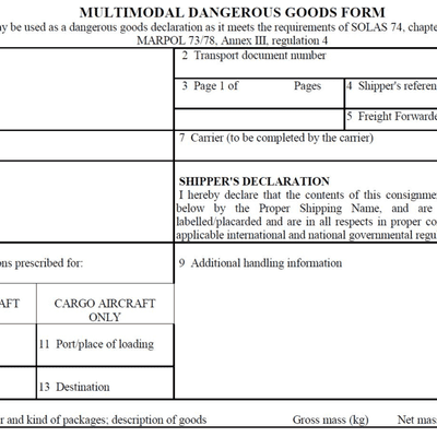 episode Dangerous Goods Declaration for sea transport under IMDG Code artwork