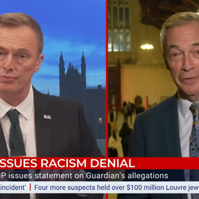 episode GB News Accused of 'Circling the Wagons' to Downplay Nigel Farage Racism Scandal Engulfing Their Star Presenter artwork