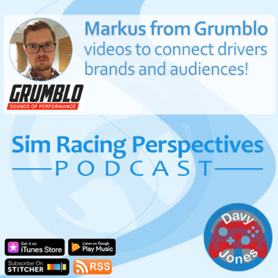 episode Sim Racing Perspectives Podcast: Episode 18 Markus from Grumblo videos to connect drivers, brands & audiences artwork