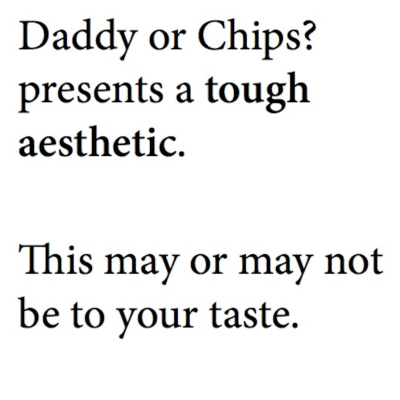 episode Daddy or Chips? presents Tough Aesthetic artwork
