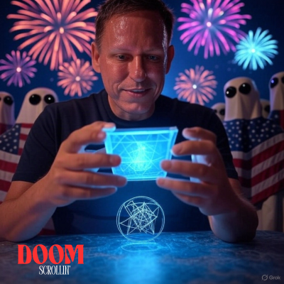 episode Doomscrollin #024: Paragliding Freaks, Pythagoras' Cult, Paid Protesters & the Black Eye Club artwork