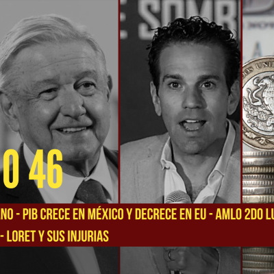 episode Ep. 46: PIB crece en México y decrece en EU, el súper peso mexicano, Internet para todos y AMLO 2do lugar mundial. artwork
