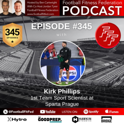 episode #345 "The Science of Game Day- Sparta Prague's Sport Scientist on Optimal Priming Techniques" with Kirk Phillips artwork