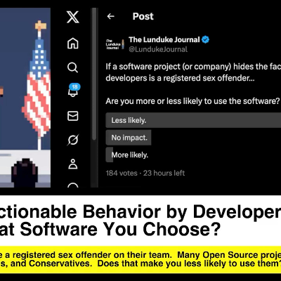 episode Does Objectionable Behavior by Developers Impact What Software You Choose? artwork