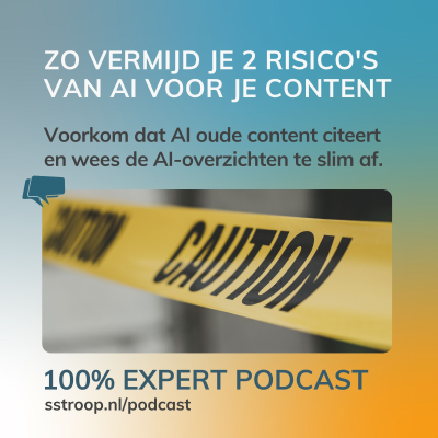 episode Zo vermijd je 2 risico's van AI voor je content artwork