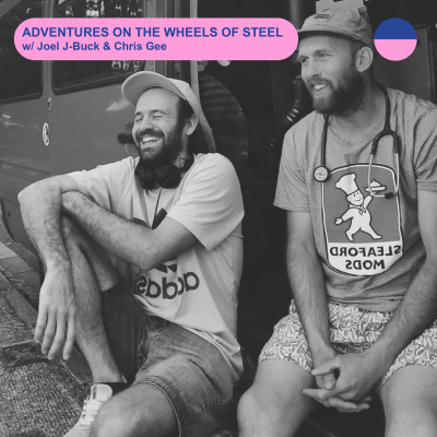 episode RADIO.D59B / ADVENTURES ON THE WHEELS OF STEEL #30 w/ Joel J-Buck artwork