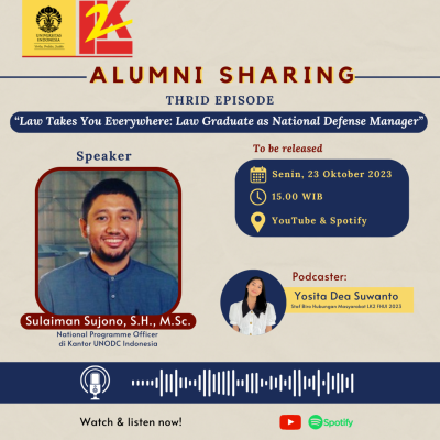 episode Alumni Sharing LK2 FHUI - Eps. 3: Law Takes You Everywhere, Law Graduate as National Defense Manager artwork