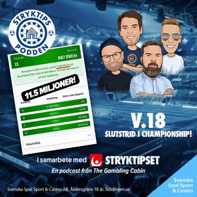 episode Stryktipset v.18 - Slutstrid i Championship! artwork