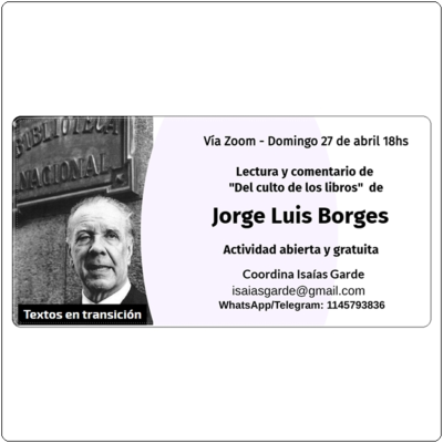 episode #44 Isaías Garde - Lectura y comentario de "Del culto de los libros" de Jorge Luis Borges artwork