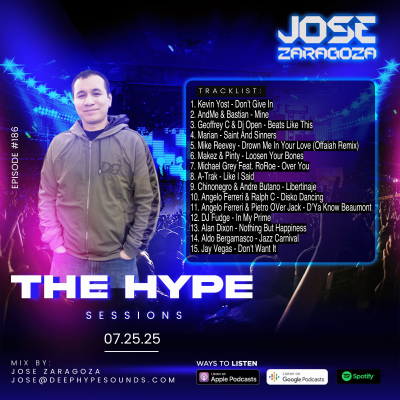 episode 186: Jose Zaragoza - The Hype Sessions Volume # 186 artwork