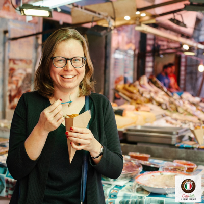 episode Siciliaans street food op de markt in Palermo artwork