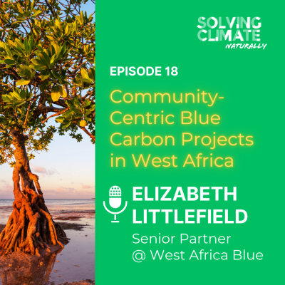 episode Episode 18: Community-Centric Blue Carbon Projects in West Africa with Elizabeth Littlefield, Senior Partner @ West Africa Blue artwork