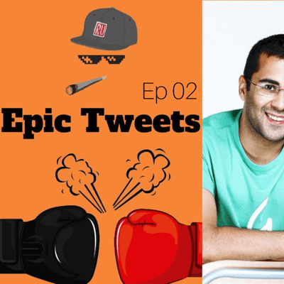 episode Epic Tweets Ep 02 - Chetan Bhagat Versus Kunal Kamra - Nishant Kumar Sends a Cow Dung picture as birthday gift to Modiji, gets a savage reply artwork