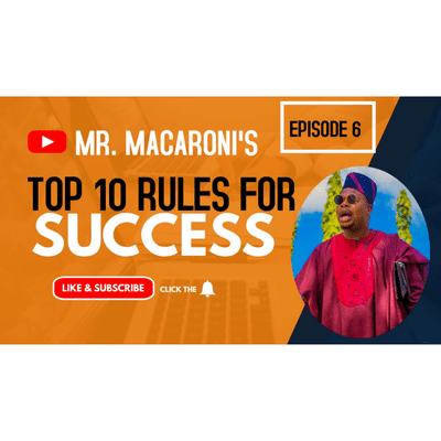 episode Mr. Macaroni's Top 10 Rules for Success (@mrmacaroni1) | Immanuel Zever artwork