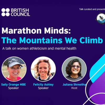 episode Marathon Minds with Sally Orange MBE and Felicity Ashley artwork