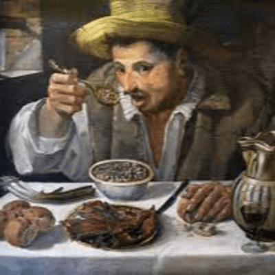episode Hombre comiendo judías - Carracci artwork