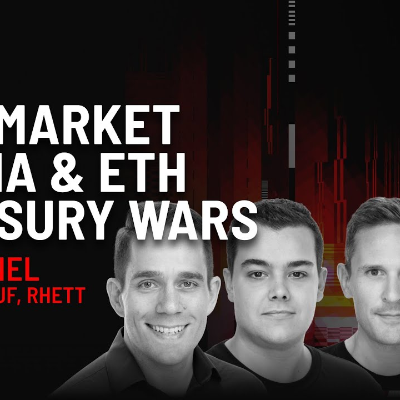 episode ETH Treasury Wars & Polymarket Drama with Bill, JF & Rhett | DeFi Podcast #71 artwork