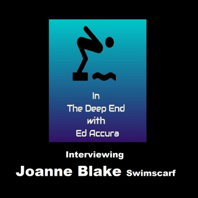 episode Ed Accura interviews Swimscarf inventor Joanne Blake artwork