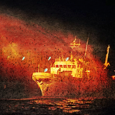 episode The Settlers, Israel Bombs Aid Ship, MAGA’s Pentagon artwork