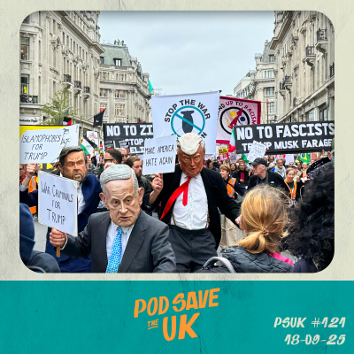 episode Anger, Rage and Love - Trump’s visit to the UK and Tommy Robinson’s far right rally artwork