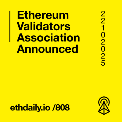 episode Ethereum Validators Association Announced artwork