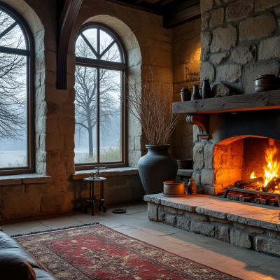 episode Fireplace and Wind - 10 Hours Sleep Sound artwork